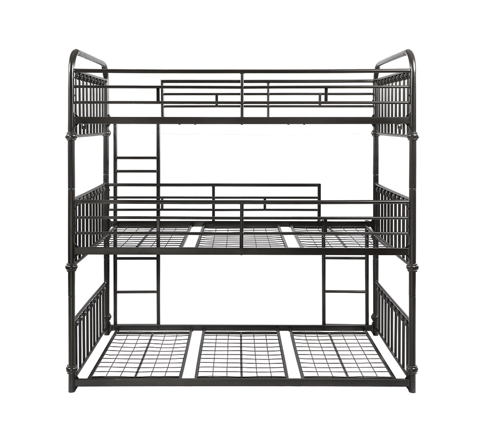 Navarino Twin Triple Bunk Bed Dark Bronze