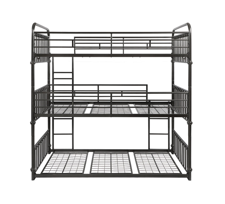 Navarino Twin Triple Bunk Bed Dark Bronze