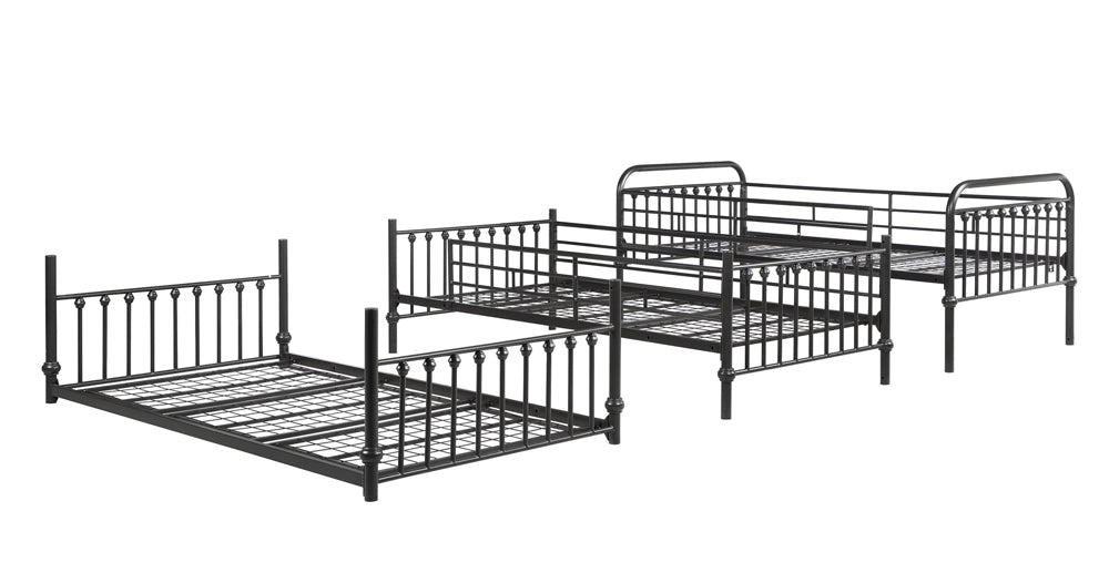 Navarino Twin Triple Bunk Bed Dark Bronze