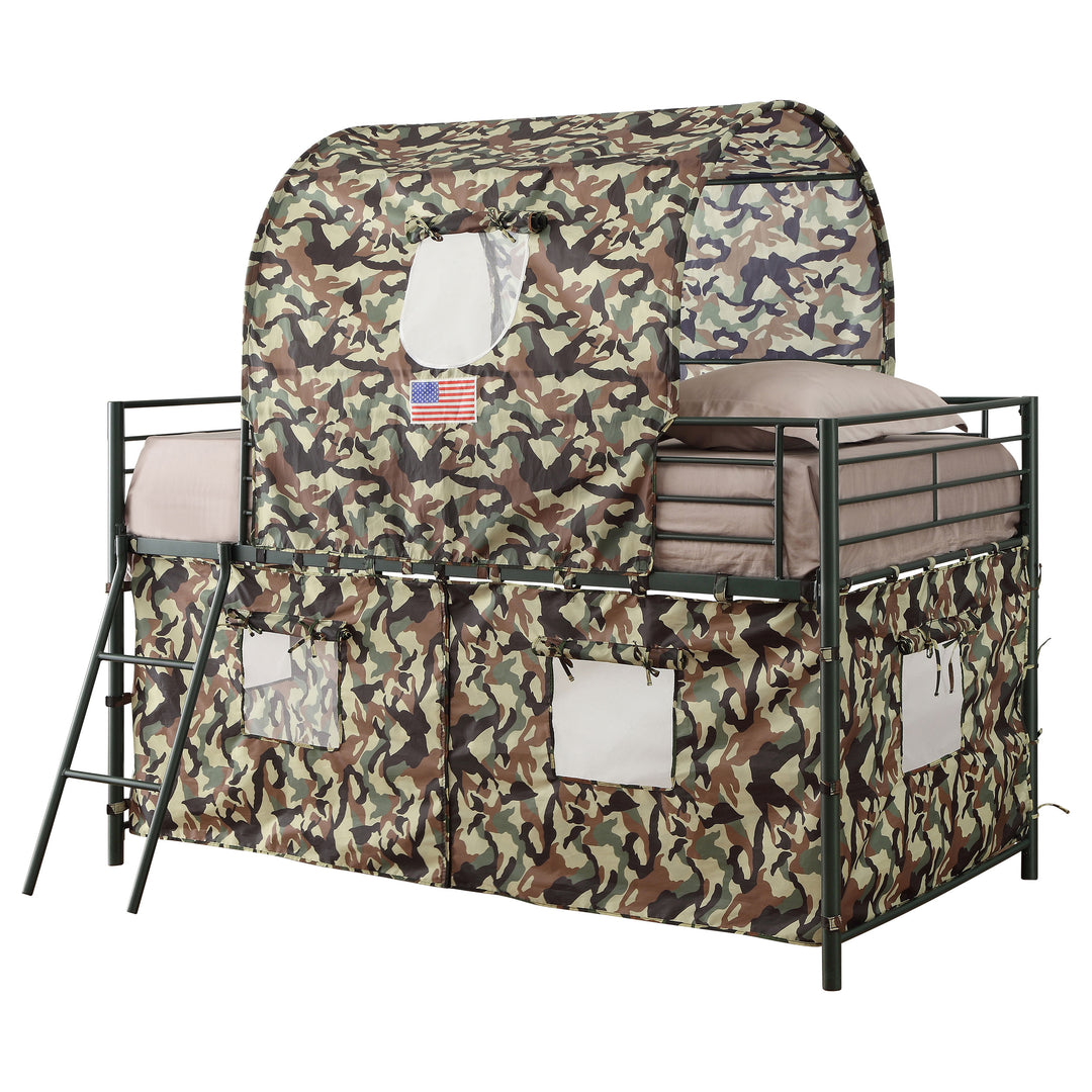 Camouflage Twin Tent Loft Bed Army Green