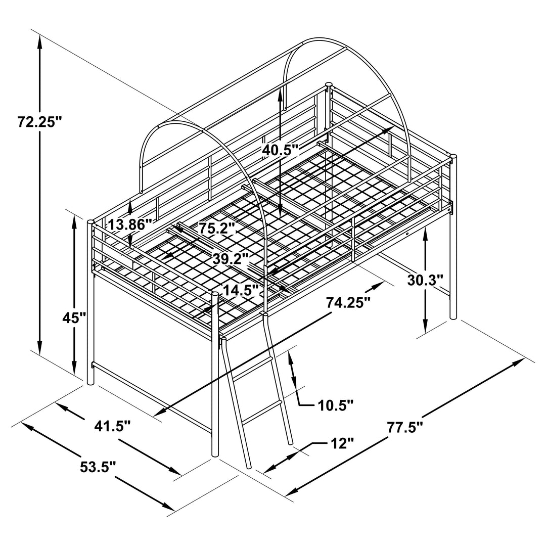 Camouflage Twin Tent Loft Bed Army Green