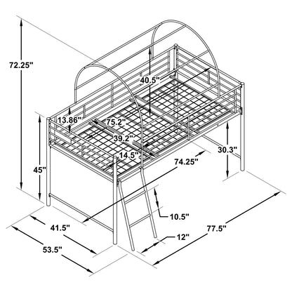 Camouflage Twin Tent Loft Bed Army Green