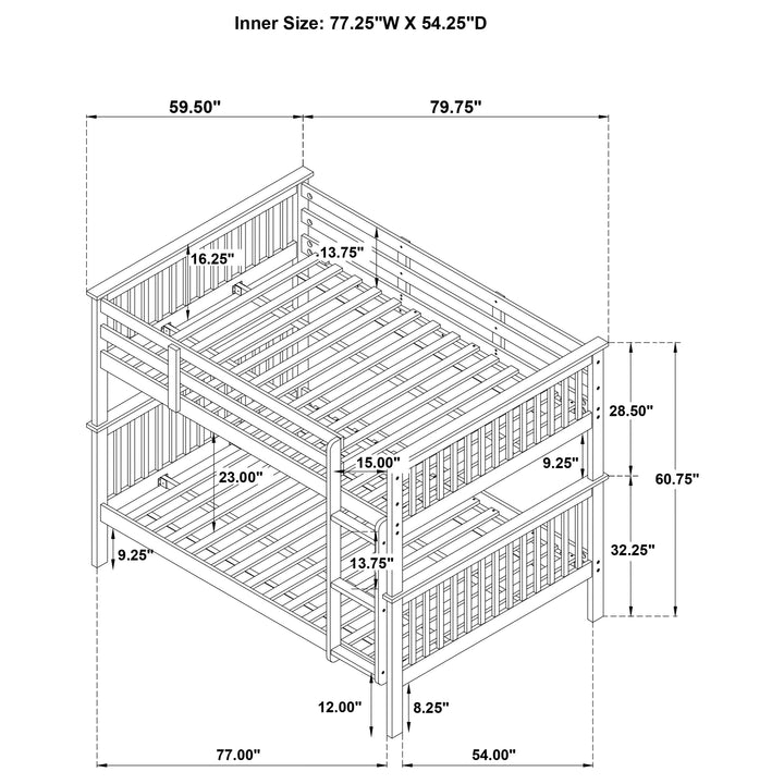 Chapman Wood Full Over Full Bunk Bed Black