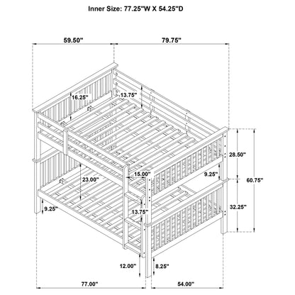 Chapman Wood Full Over Full Bunk Bed White