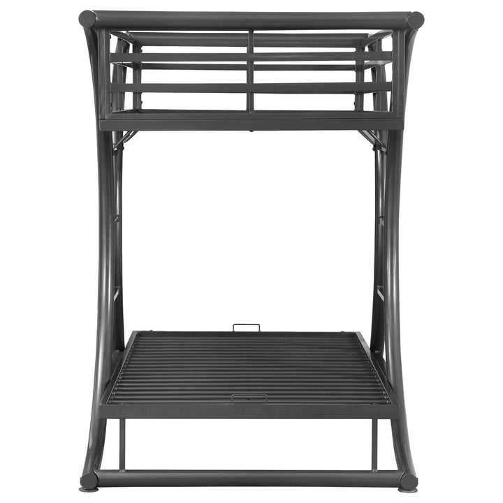 Stephan Metal Twin Over Twin Bunk Bed Gunmetal