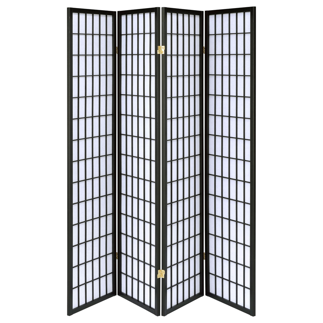 Roberto 4-panel Folding Screen Black and White