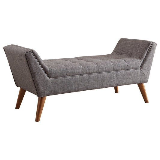 Benjamin Flared Arm Bench Grey and Brown