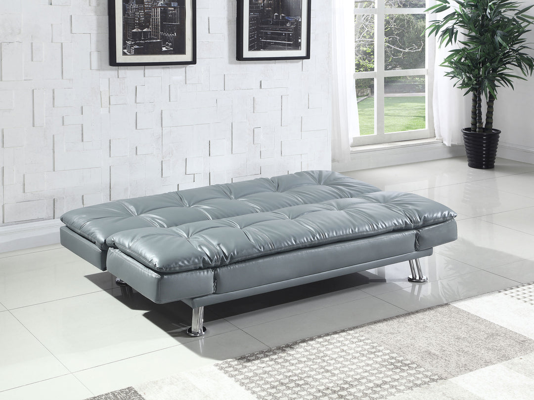 Dilleston Tufted Back Upholstered Sofa Bed Grey