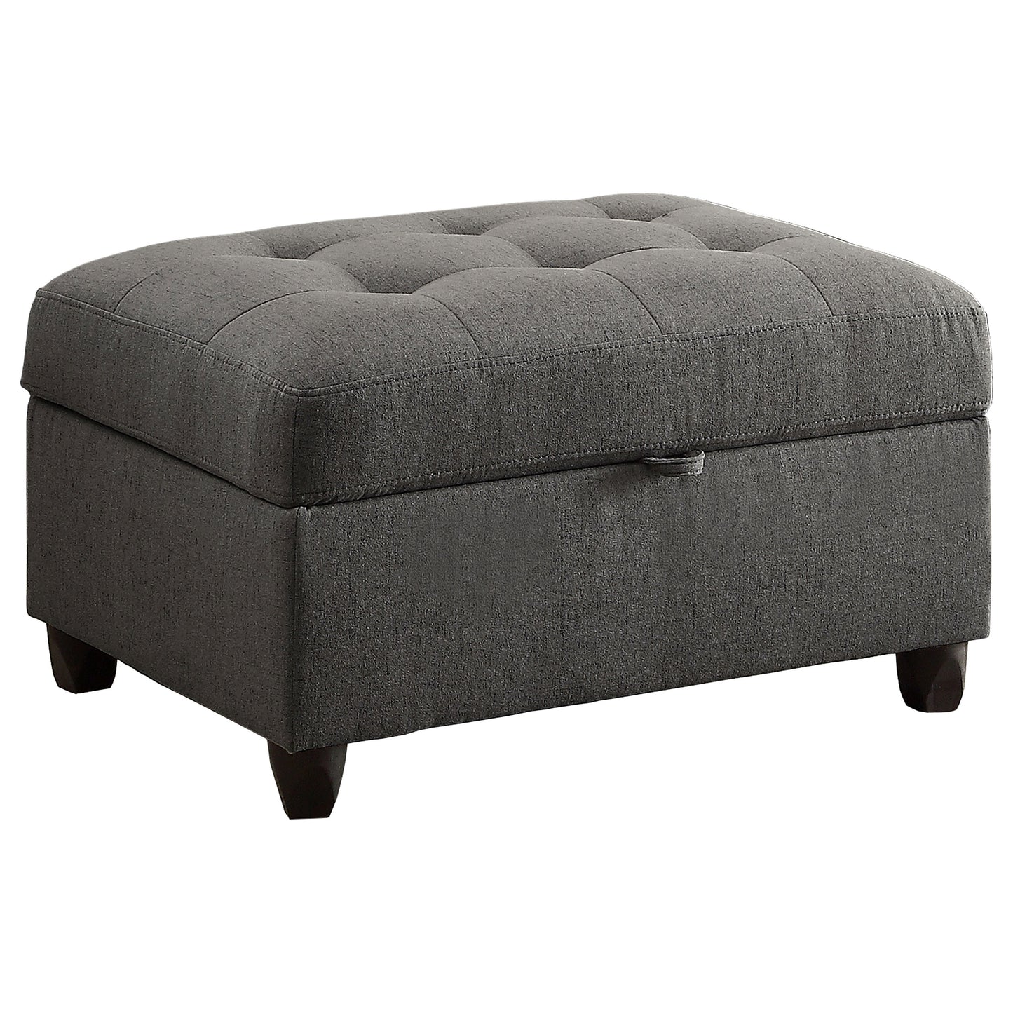 Stonenesse Upholstered Tufted Sectional with Storage Ottoman Grey