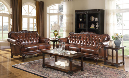 Victoria Traditional Tri-Tone Two-Piece Living Room Set