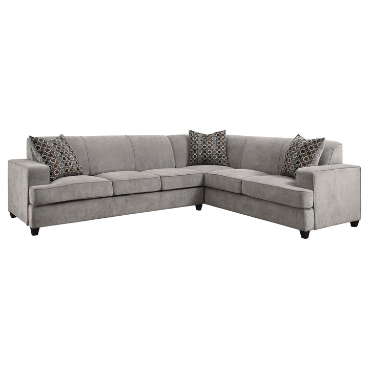 Tess L-shape Sleeper Sectional Grey