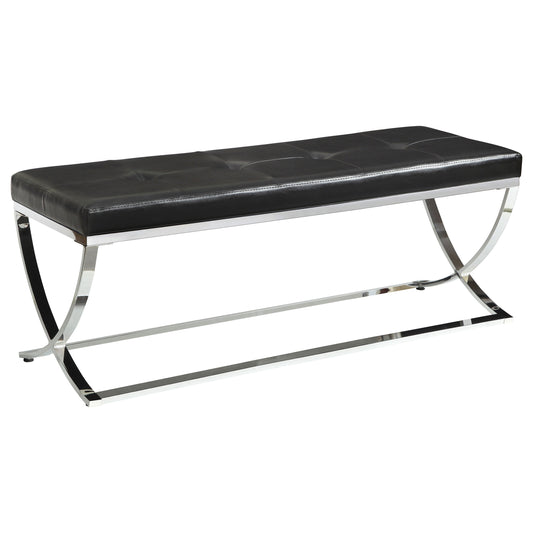 Walton Rectangle Upholstered Tufted Bench Black