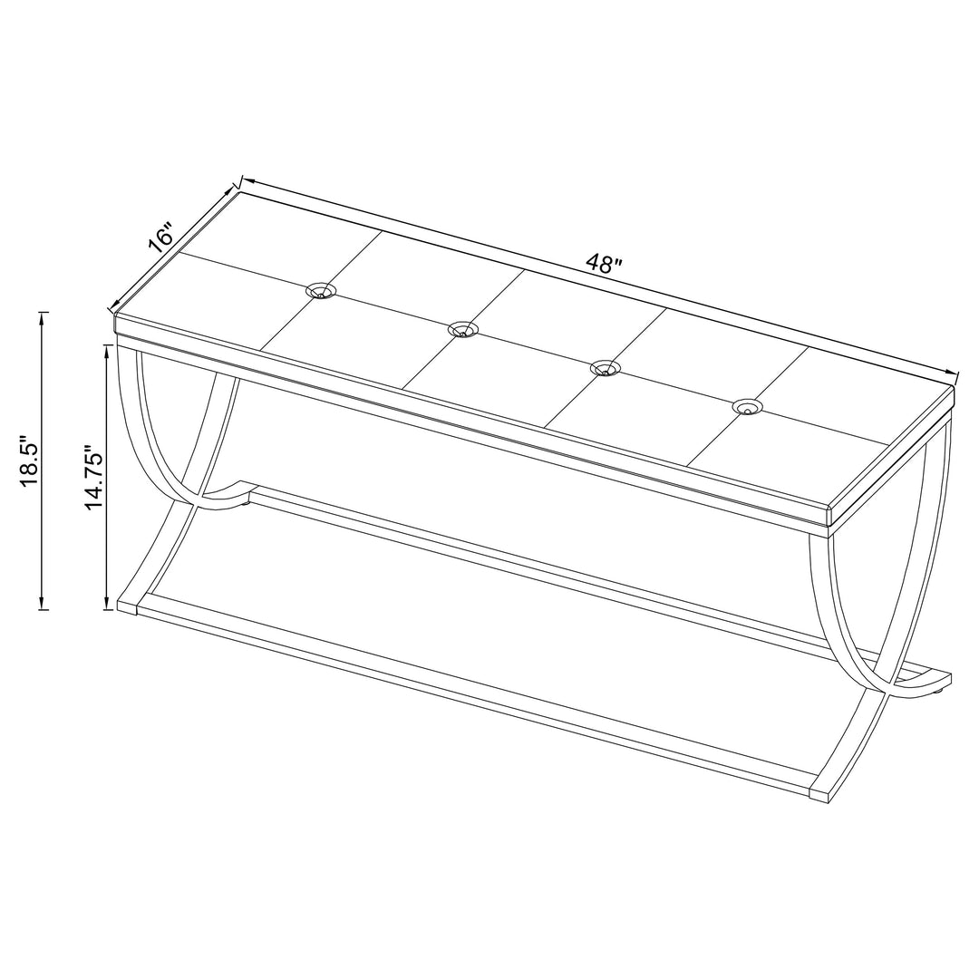 Contemporary Chrome Bench