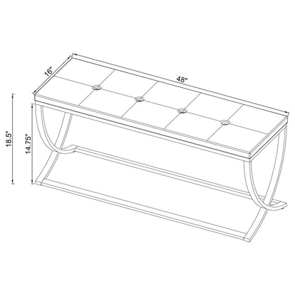 Contemporary Chrome Bench