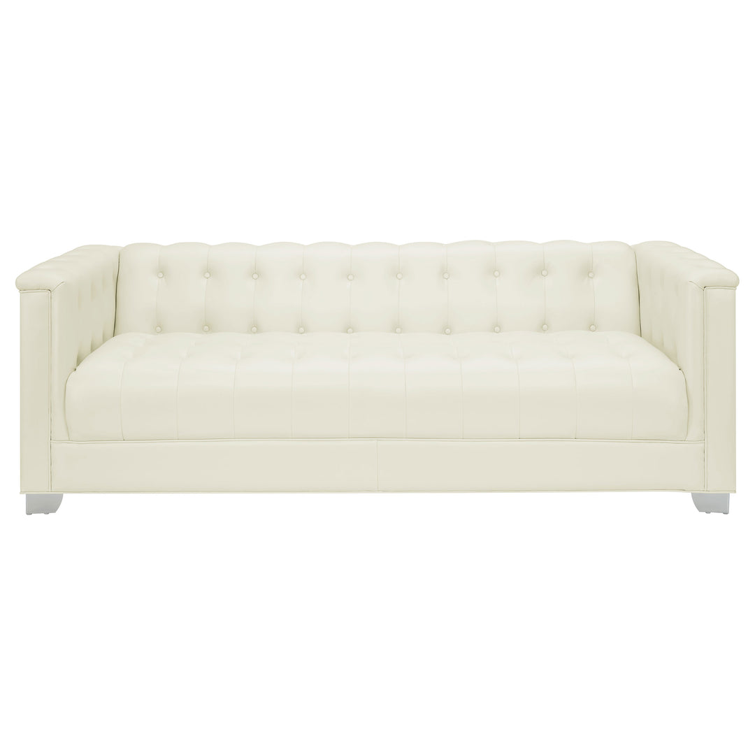 Chaviano 4-piece Upholstered Tufted Sofa Set Pearl White