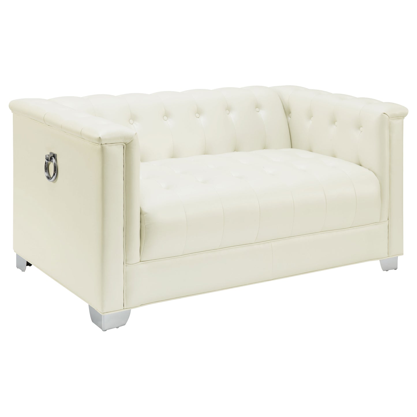 Chaviano 4-piece Upholstered Tufted Sofa Set Pearl White