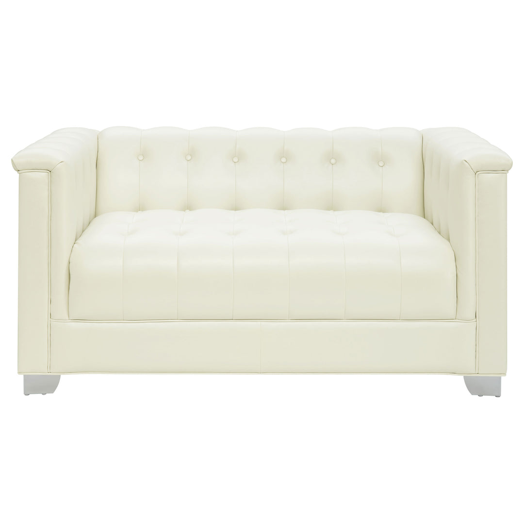 Chaviano 4-piece Upholstered Tufted Sofa Set Pearl White