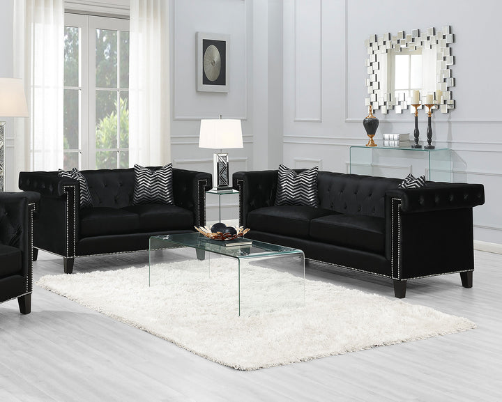 Reventlow Formal Black Two-Piece Living Room Set