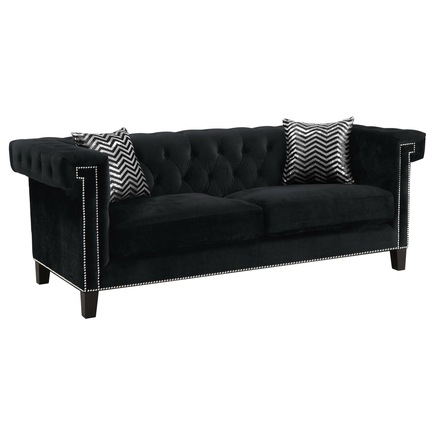 Reventlow Formal Black Two-Piece Living Room Set