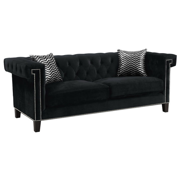 Reventlow Formal Black Three-Piece Living Room Set