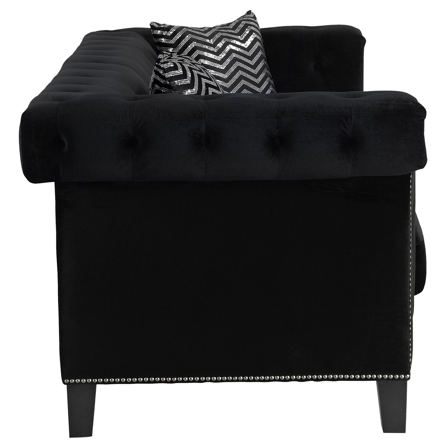 Reventlow Formal Black Three-Piece Living Room Set