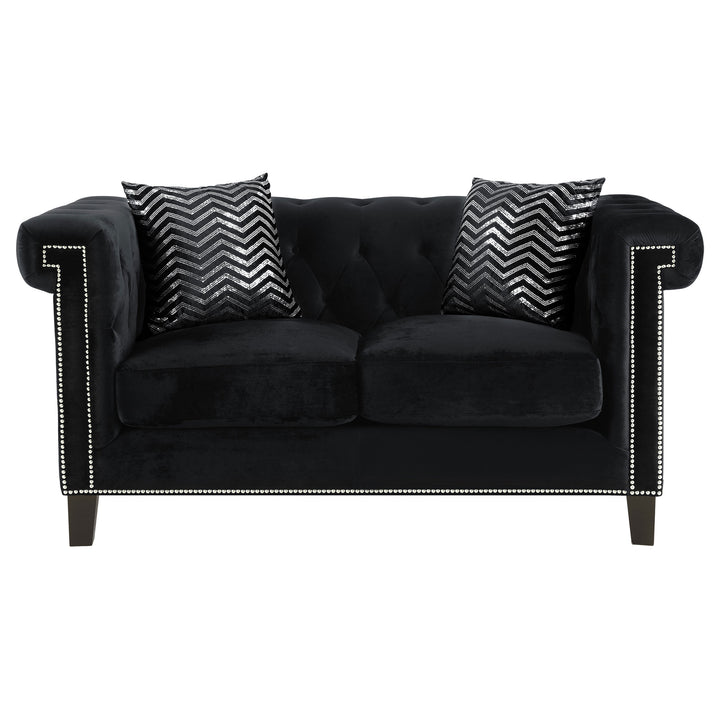 Reventlow Formal Black Three-Piece Living Room Set