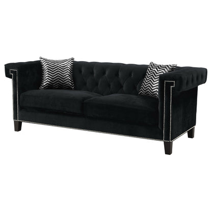 Reventlow Tufted Sofa Black