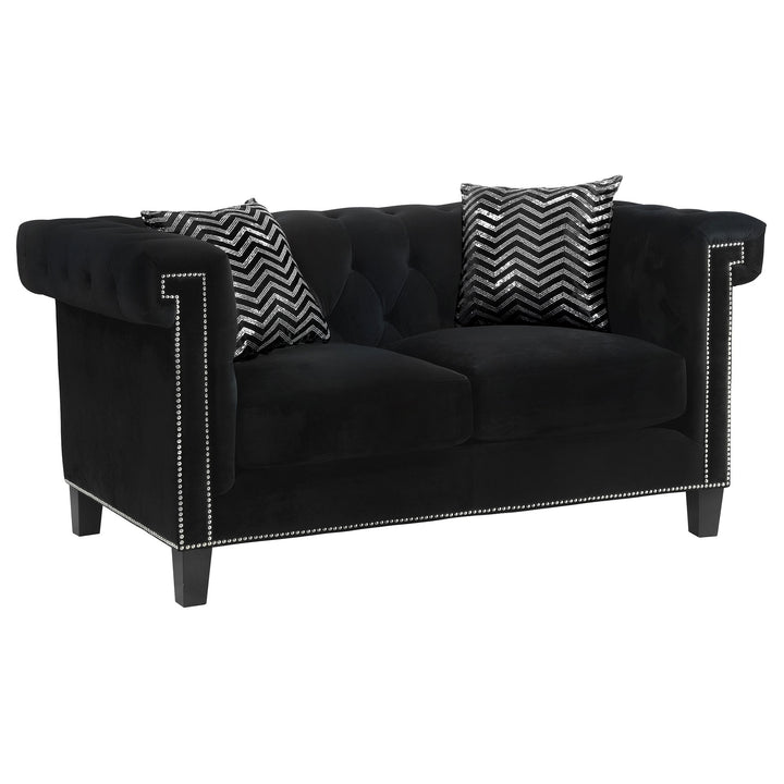 Reventlow Tufted Loveseat Black