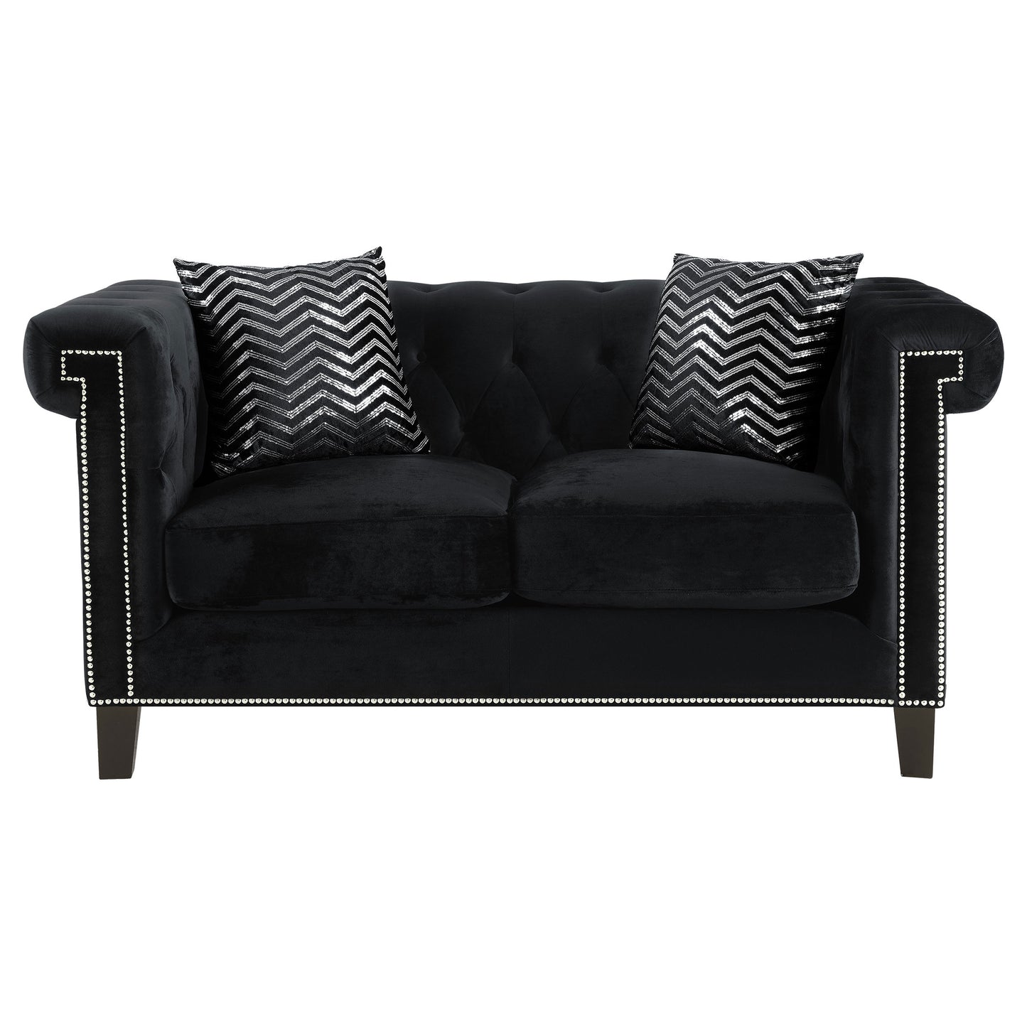 Reventlow Tufted Loveseat Black