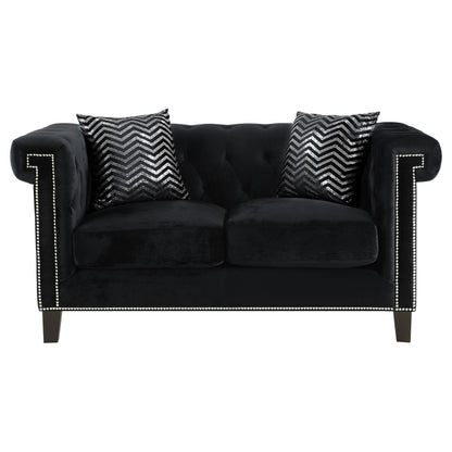 Reventlow Tufted Loveseat Black