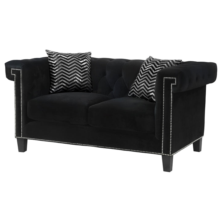 Reventlow Tufted Loveseat Black