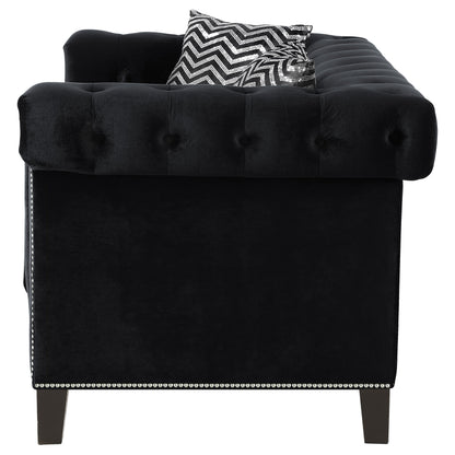 Reventlow Tufted Loveseat Black