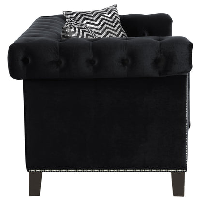 Reventlow Tufted Loveseat Black