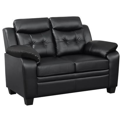 Finley Tufted Upholstered Loveseat Black