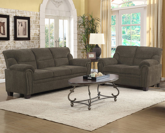 Clemintine Brown Two-Piece Living Room Set