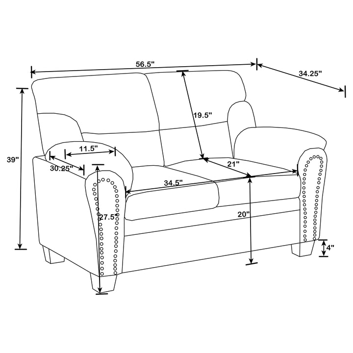 Clemintine Brown Two-Piece Living Room Set