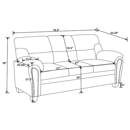 Clemintine Grey Two-Piece Living Room Set