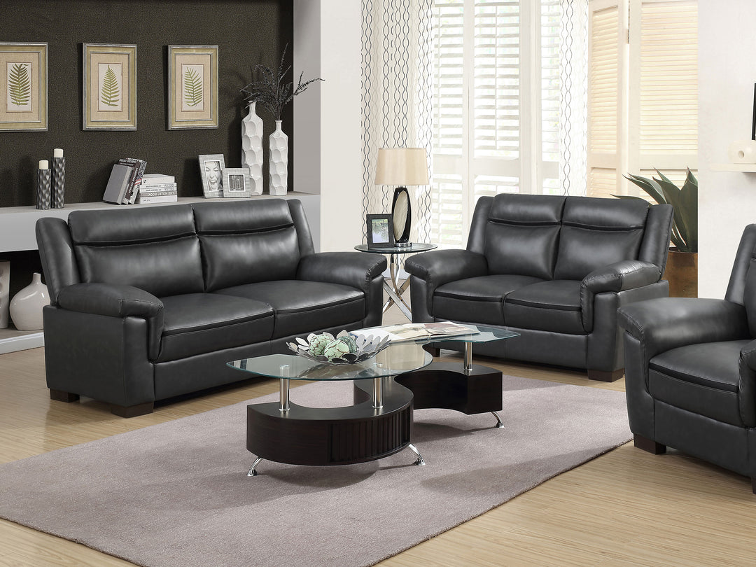Arabella Brown Faux Leather Two-Piece Living Room Set
