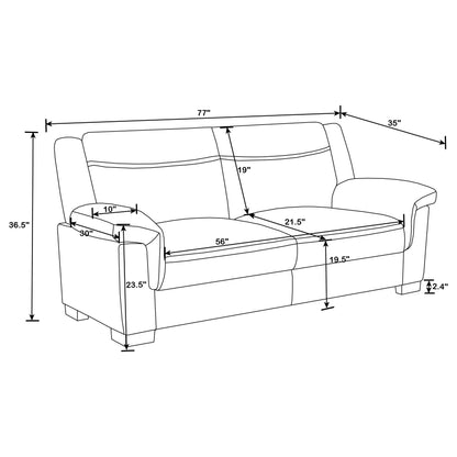 Arabella Pillow Top Upholstered Sofa Grey