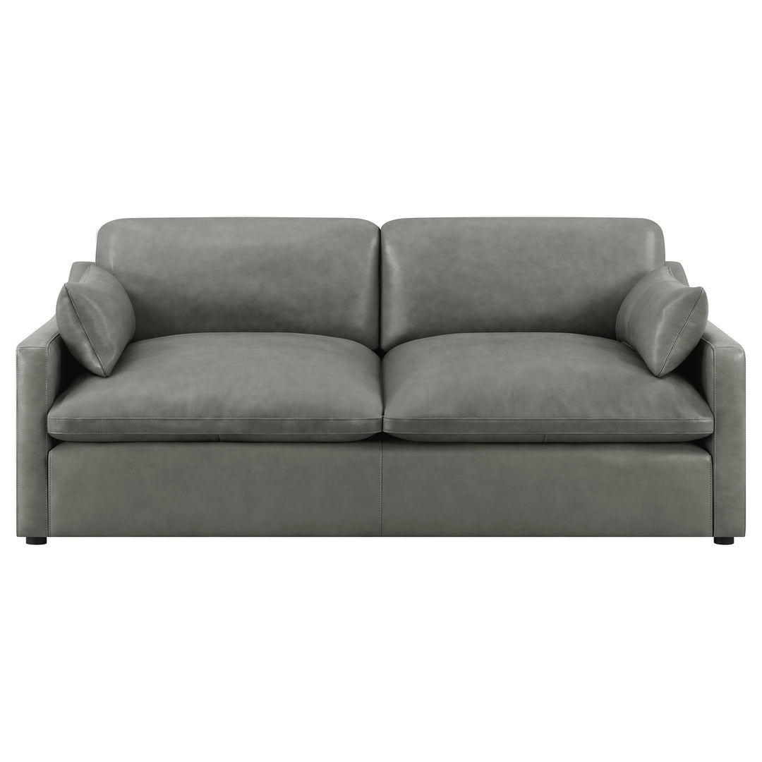 Grayson 2-piece Sloped Arm Upholstered Living Room Set Grey