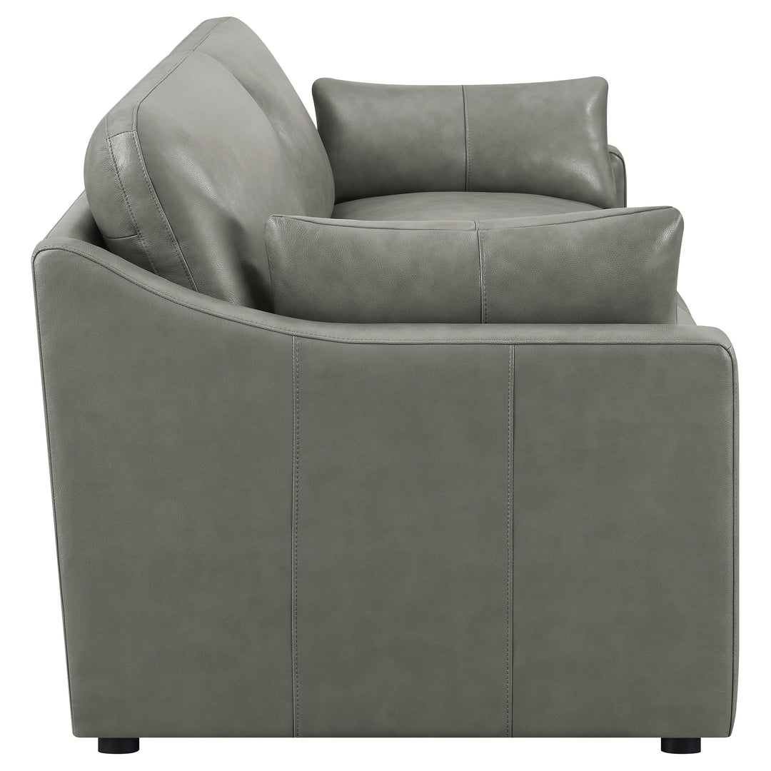 Grayson 2-piece Sloped Arm Upholstered Living Room Set Grey