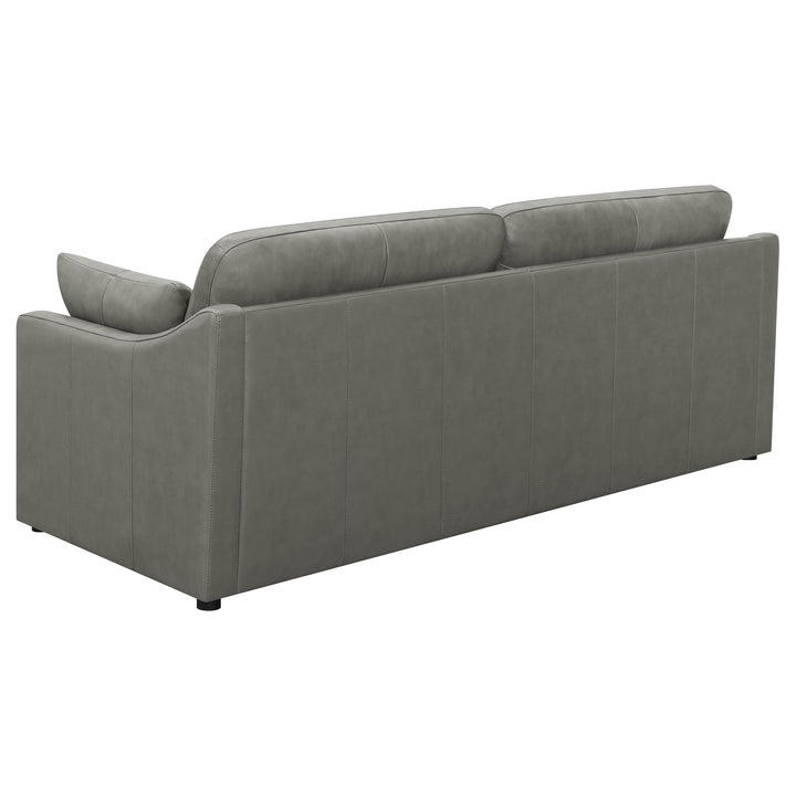 Grayson 3-piece Sloped Arm Upholstered Living Room Set Grey