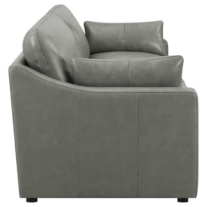 Grayson 3-piece Sloped Arm Upholstered Living Room Set Grey