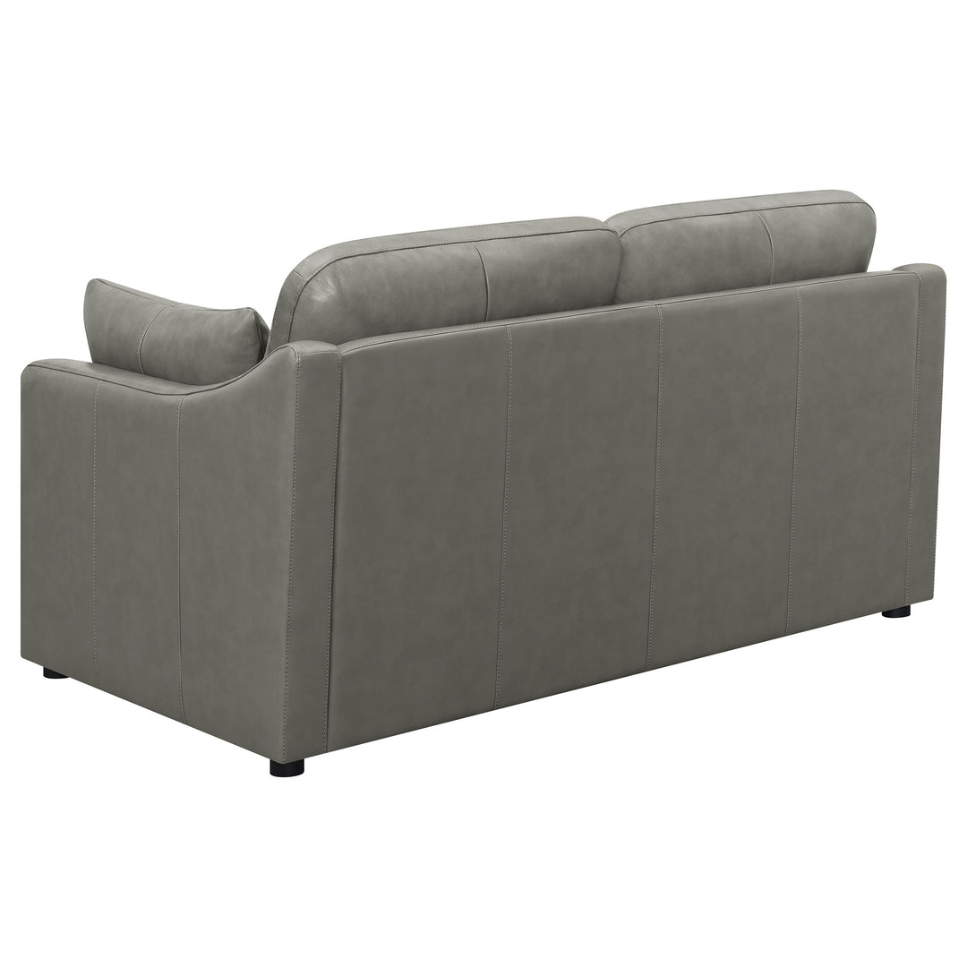 Grayson 3-piece Sloped Arm Upholstered Living Room Set Grey