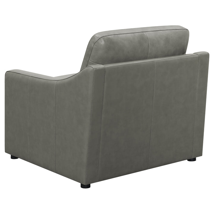 Grayson 3-piece Sloped Arm Upholstered Living Room Set Grey