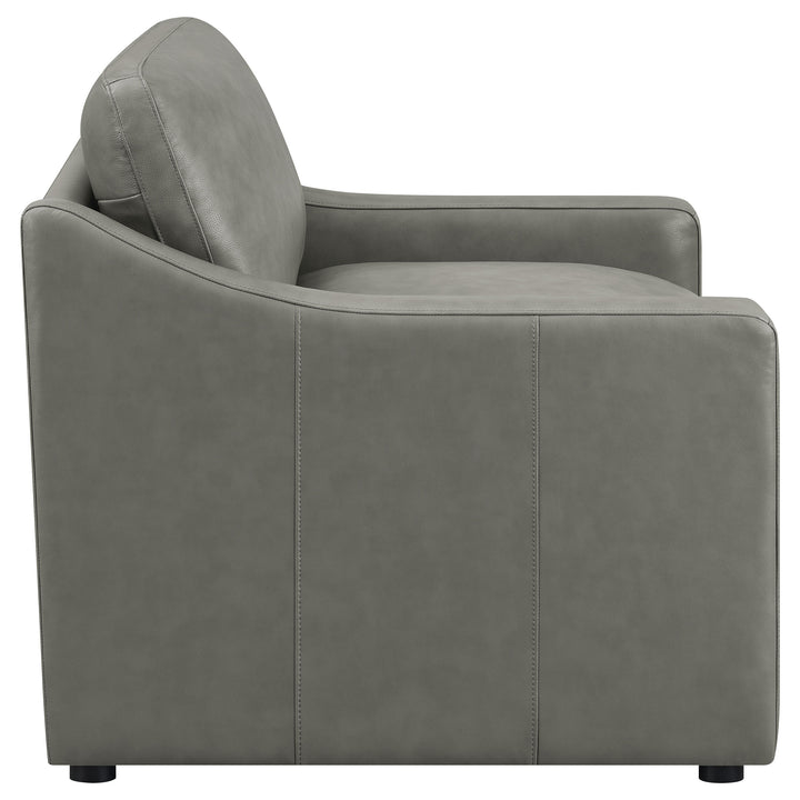 Grayson 3-piece Sloped Arm Upholstered Living Room Set Grey