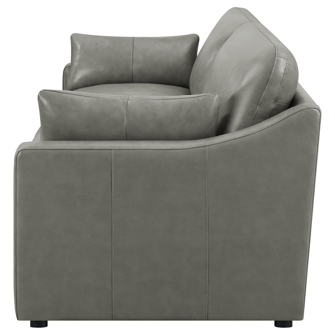 Grayson Sloped Arm Upholstered Sofa Grey