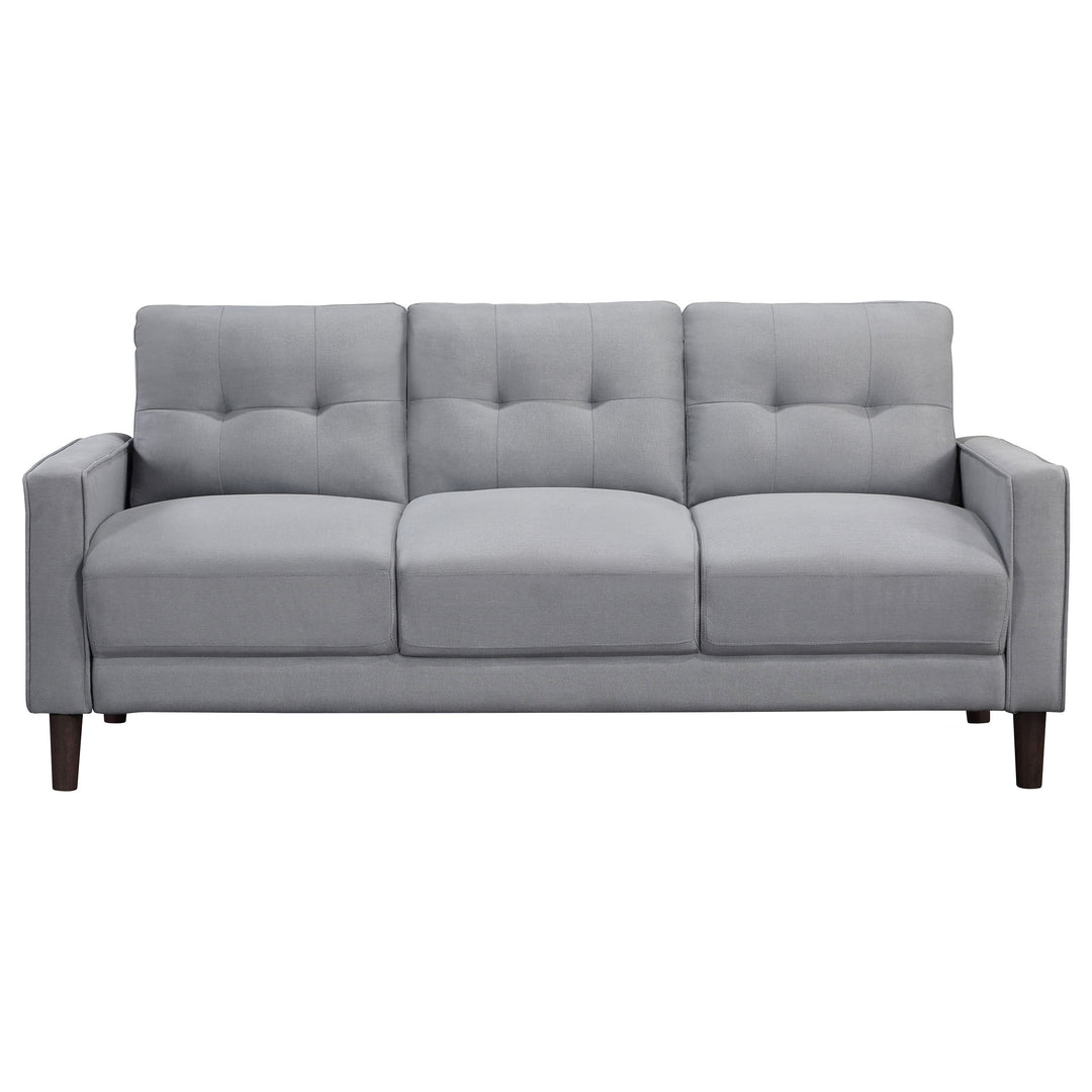 Bowen 2-piece Upholstered Track Arms Tufted Sofa Set Grey