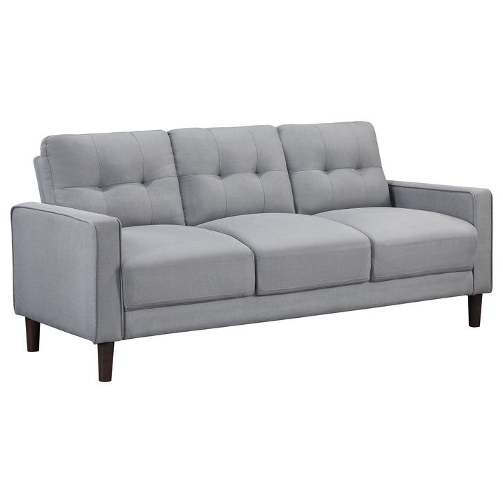 Bowen 3-piece Upholstered Track Arms Tufted Sofa Set Grey