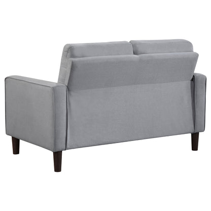 Bowen Upholstered Track Arms Tufted Loveseat Grey